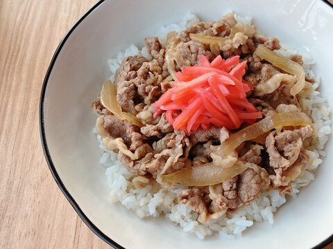 煮るだけ簡単☆つゆだく牛丼